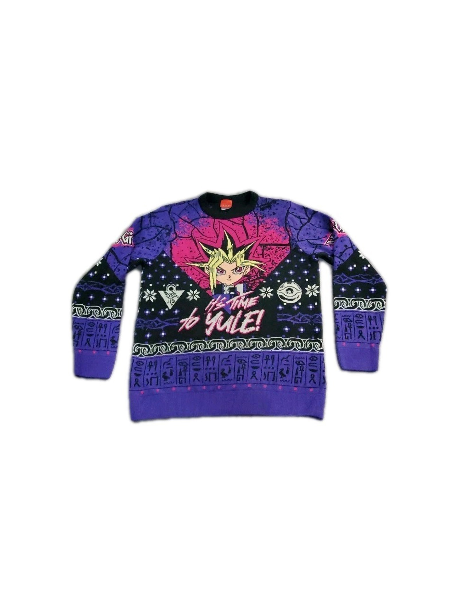 Yugioh Its Time To Yule! Knitted Sz Xl Christmas Ugly Sweater Deck The Halls C2